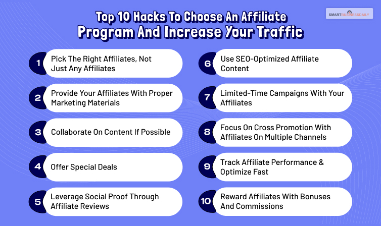 Top 10 Hacks To Choose An Affiliate Program And Increase Your Traffic