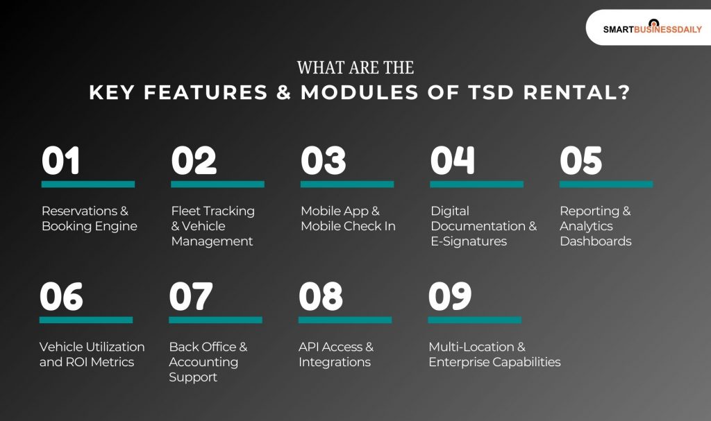 What Are The Key Features and Modules Of TSD Rental